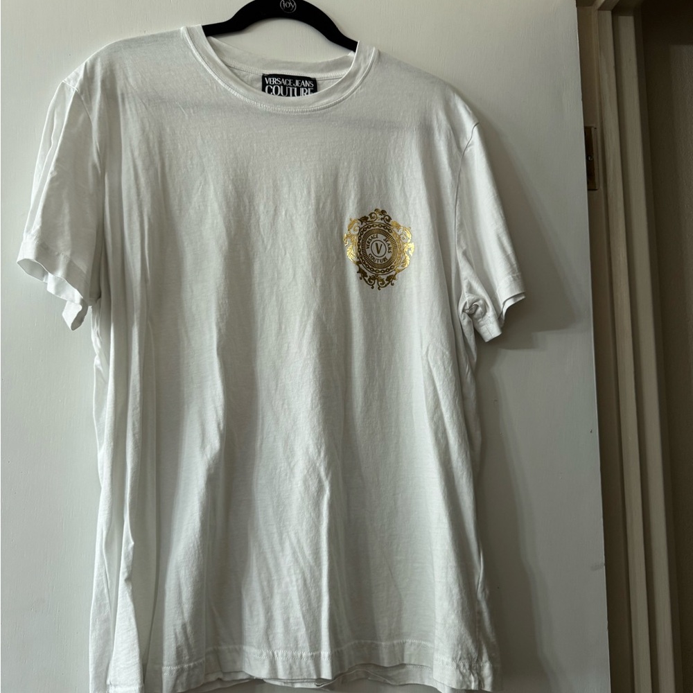 Versace Jeans Collection White and Gold Men's T-Shirt
